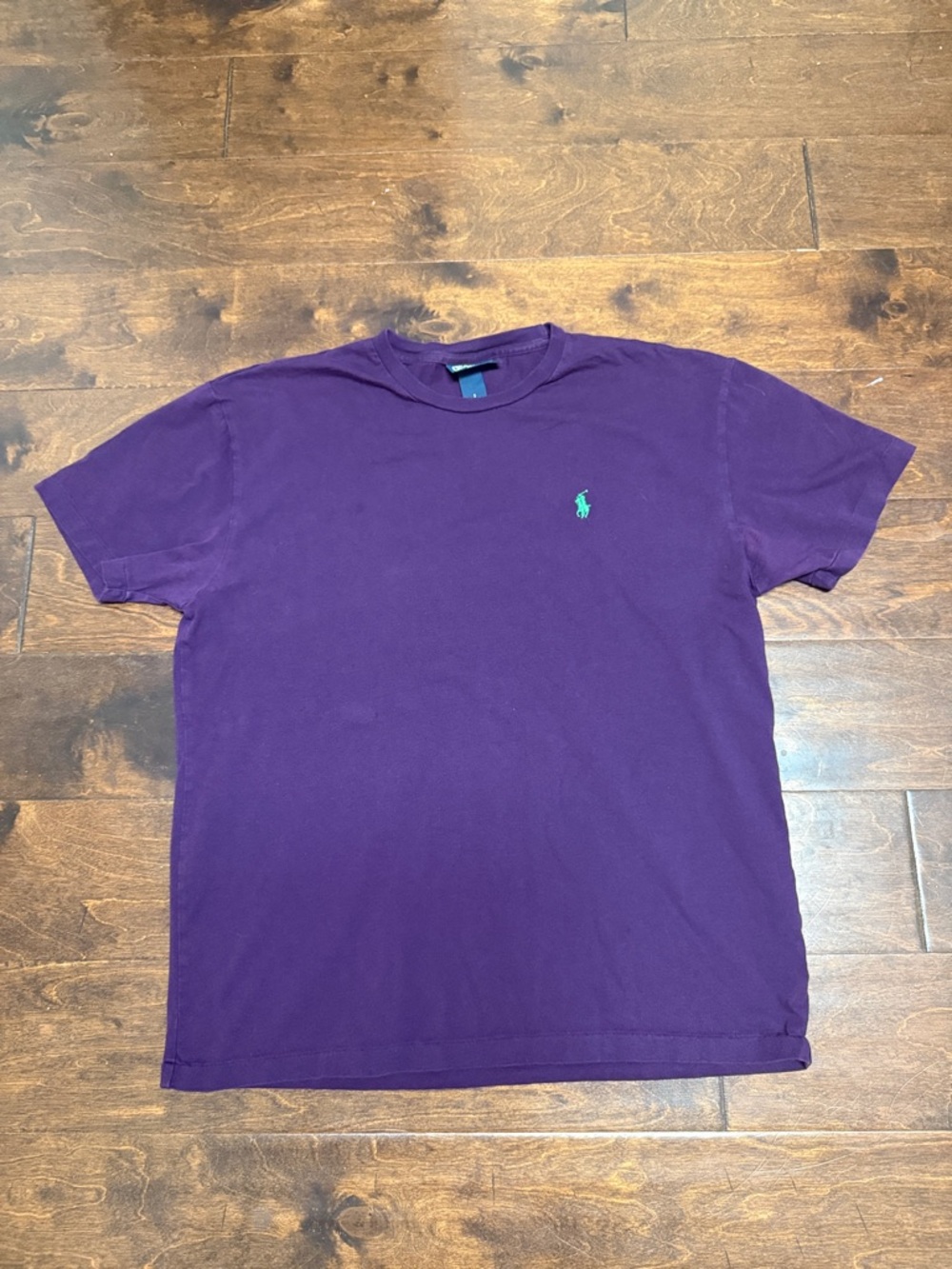 Polo by Ralph Lauren Purple Crewneck Tee with Green Logo